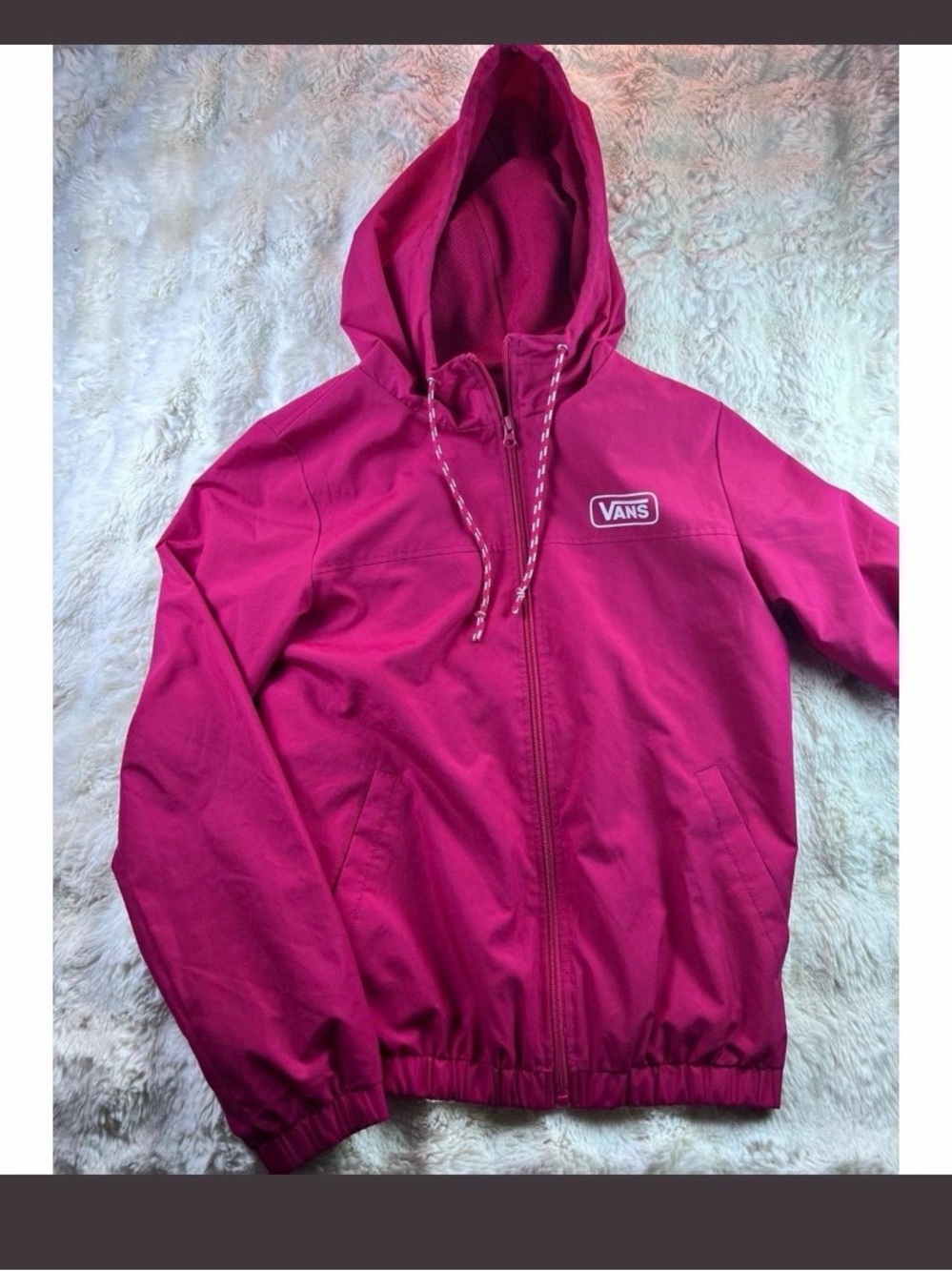 Vans women Hooded Zip Jacket in Magenta
